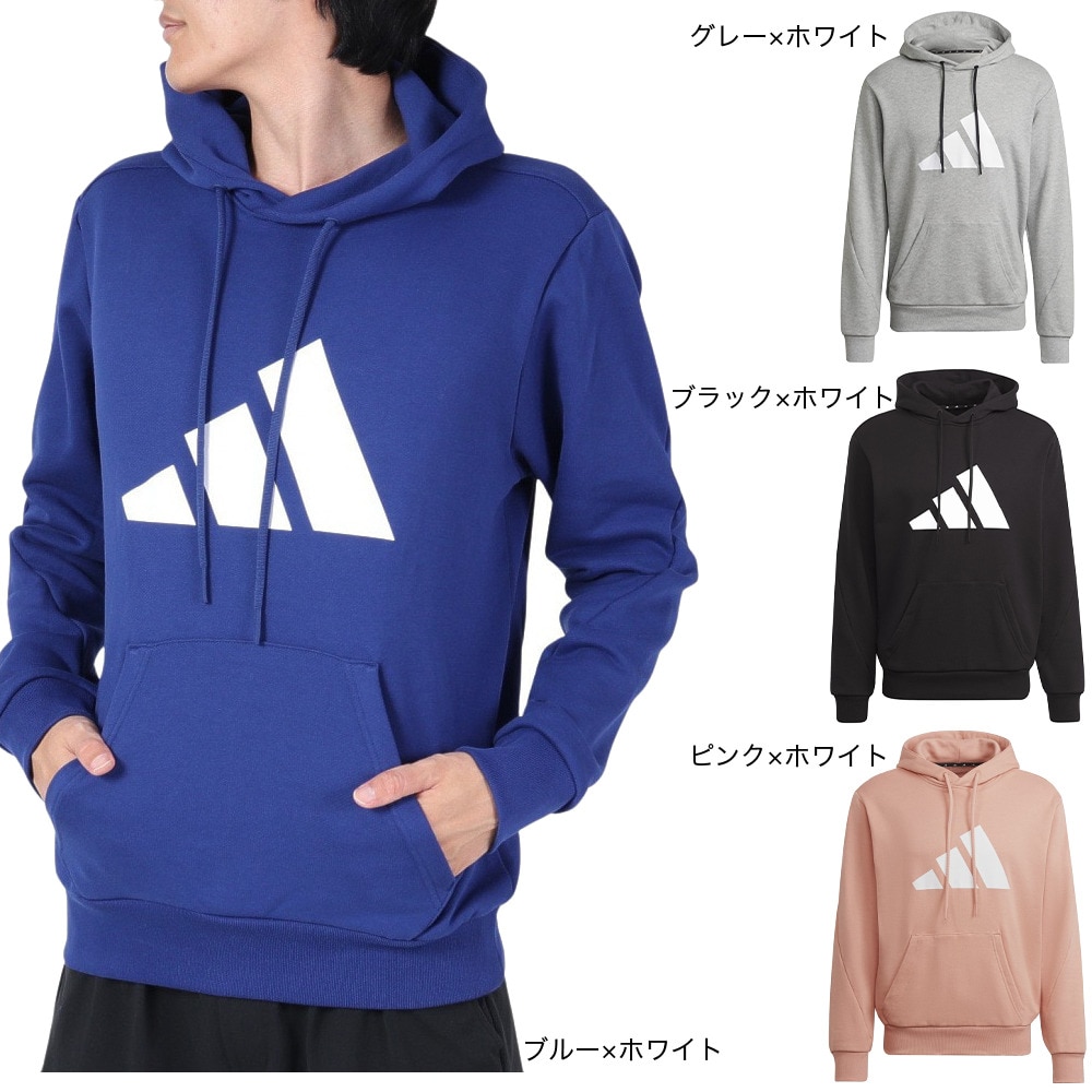 アディダス（adidas）（メンズ）スポーツウェア フューチャーアイコン ロゴグラフィック パーカー BP041-GR4106