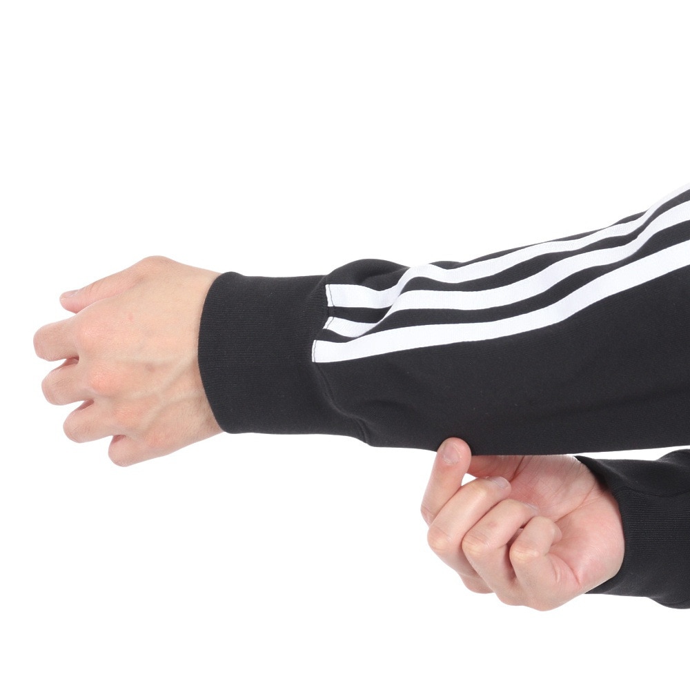 アディダス（adidas）（メンズ）エッセンシャルズ プラス ルーズフィット スリーストライプス フレンチテリー プルオーバーパーカー KWF08-JF3976