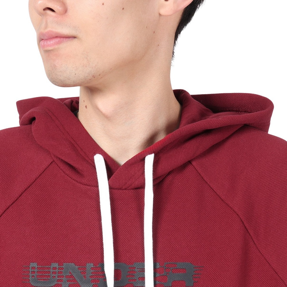 アンダーアーマー（UNDER ARMOUR）（メンズ）ライバルフリース グリッチ テクスチャード フーディー 1389428 625