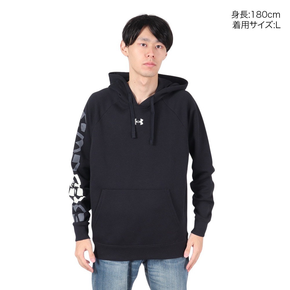 アンダーアーマー（UNDER ARMOUR）（メンズ）ライバルフリース スタンプト フーディー 1390303 001