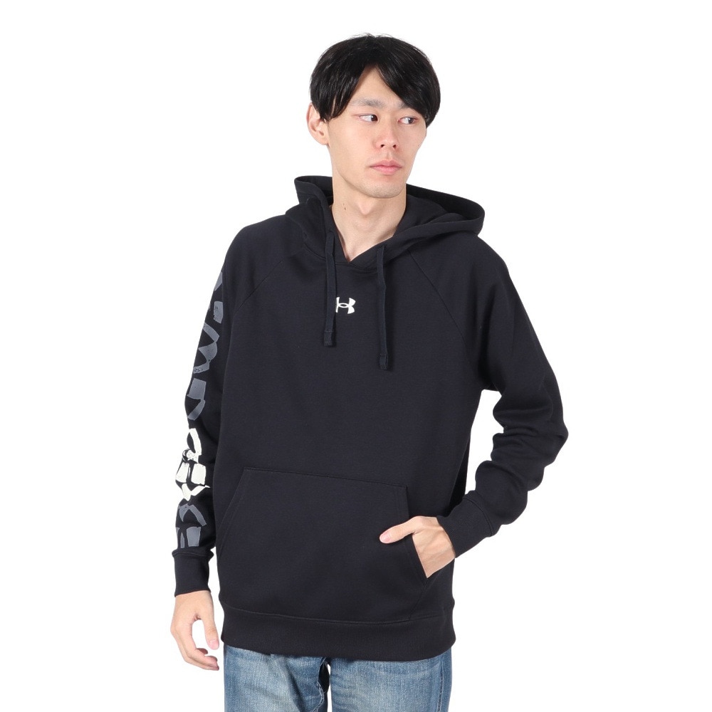 アンダーアーマー（UNDER ARMOUR）（メンズ）ライバルフリース スタンプト フーディー 1390303 001