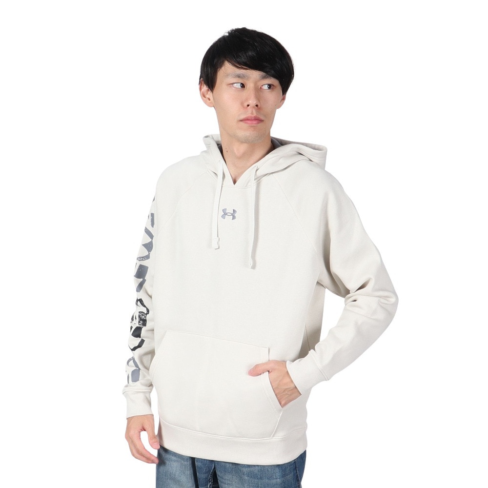 アンダーアーマー（UNDER ARMOUR）（メンズ）ライバルフリース スタンプト フーディー 1390303 110