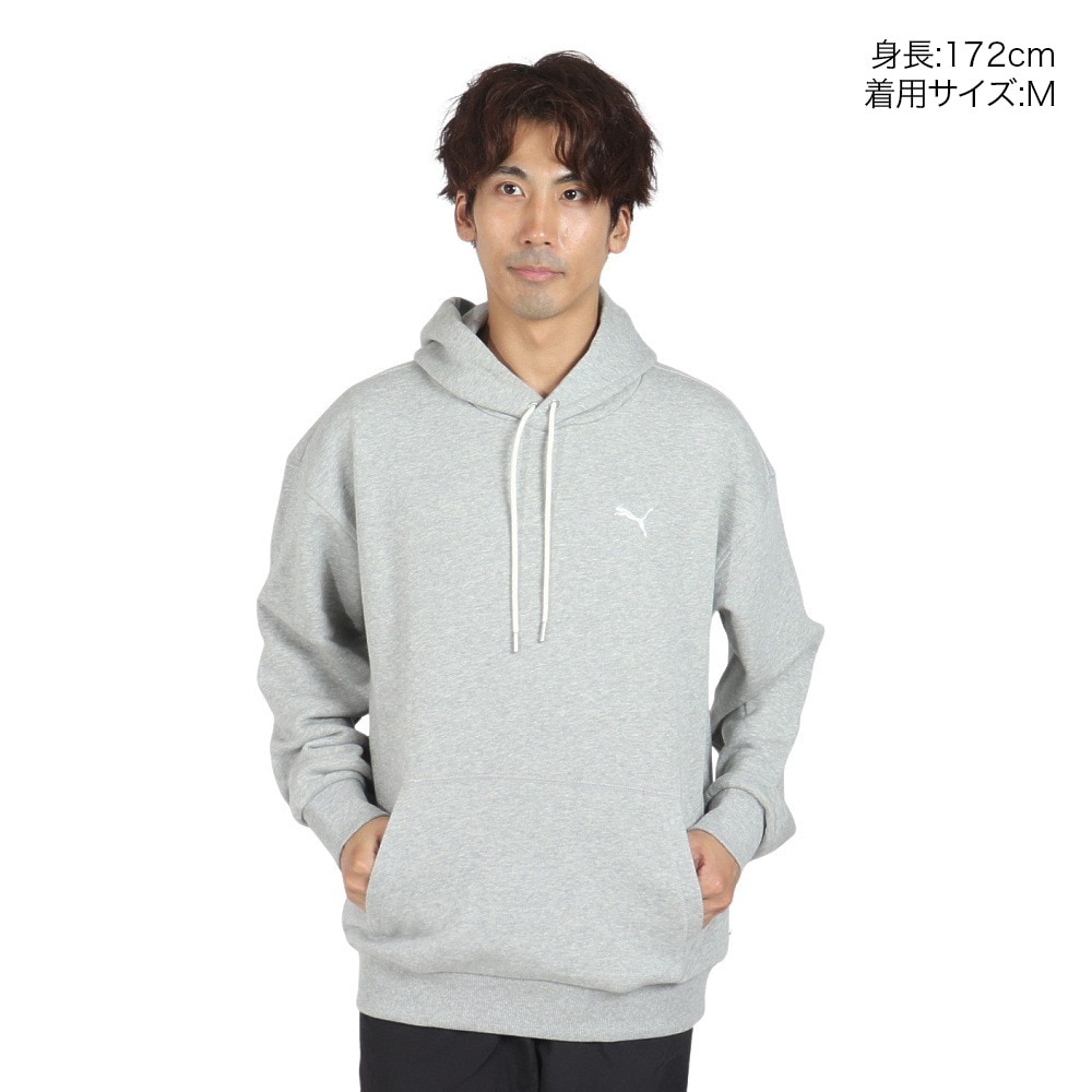 プーマ（PUMA）（メンズ）MWQ スウェットフーディー 630166 04 GRY