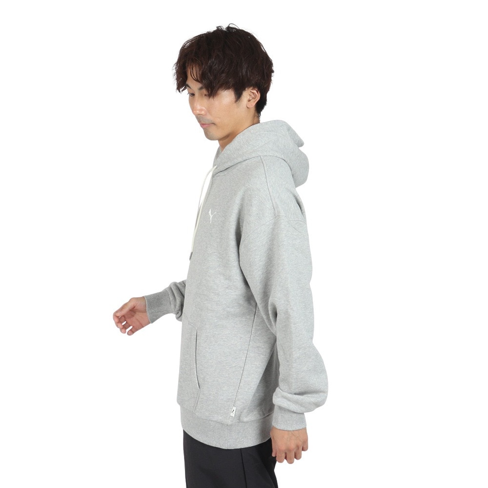 プーマ（PUMA）（メンズ）MWQ スウェットフーディー 630166 04 GRY