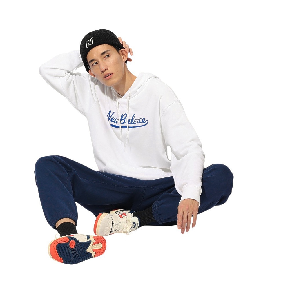 ニューバランス（new balance）（メンズ）レガシースクリプト フーディースウェット MT43951WT