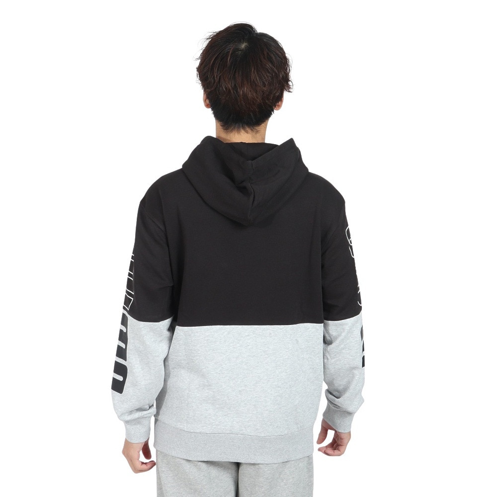 プーマ（PUMA）（メンズ）POWER カラーブロック フードスウェット パーカー 678492 04 LGRY