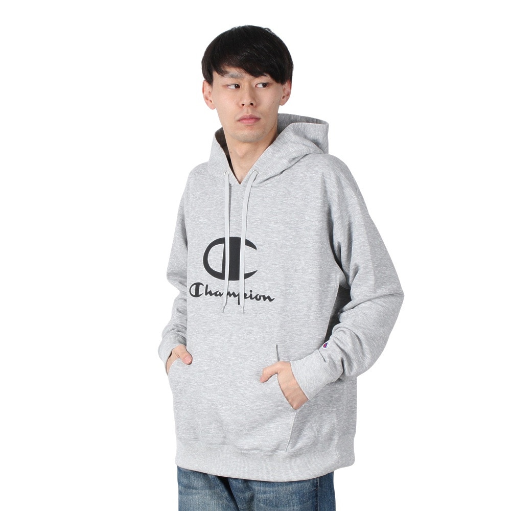 チャンピオン（CHAMPION）（メンズ）テックウィーブテリーフーデッドスウェットシャツ C3-BS120 070