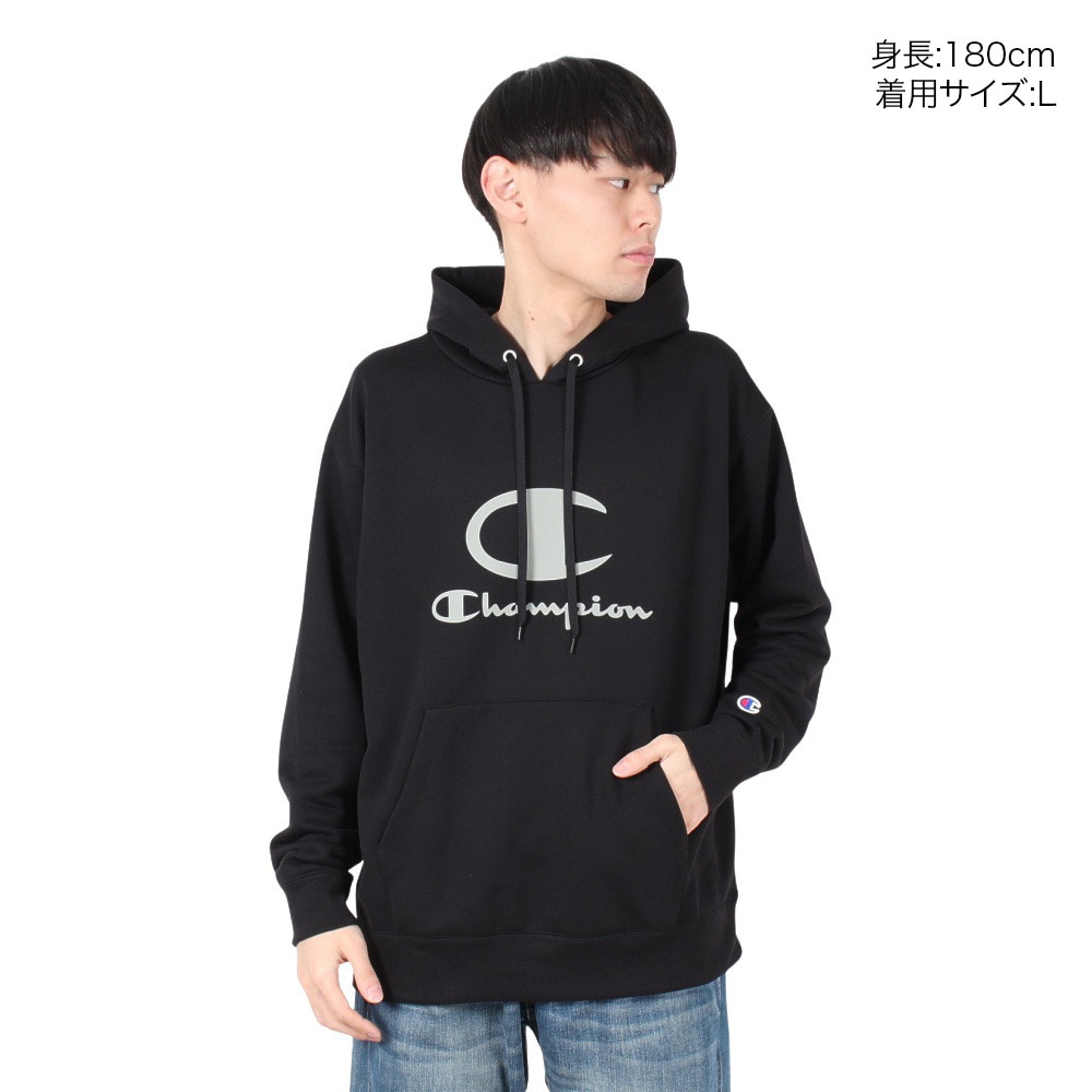チャンピオン（CHAMPION）（メンズ）テックウィーブテリーフーデッドスウェットシャツ C3-BS120 090