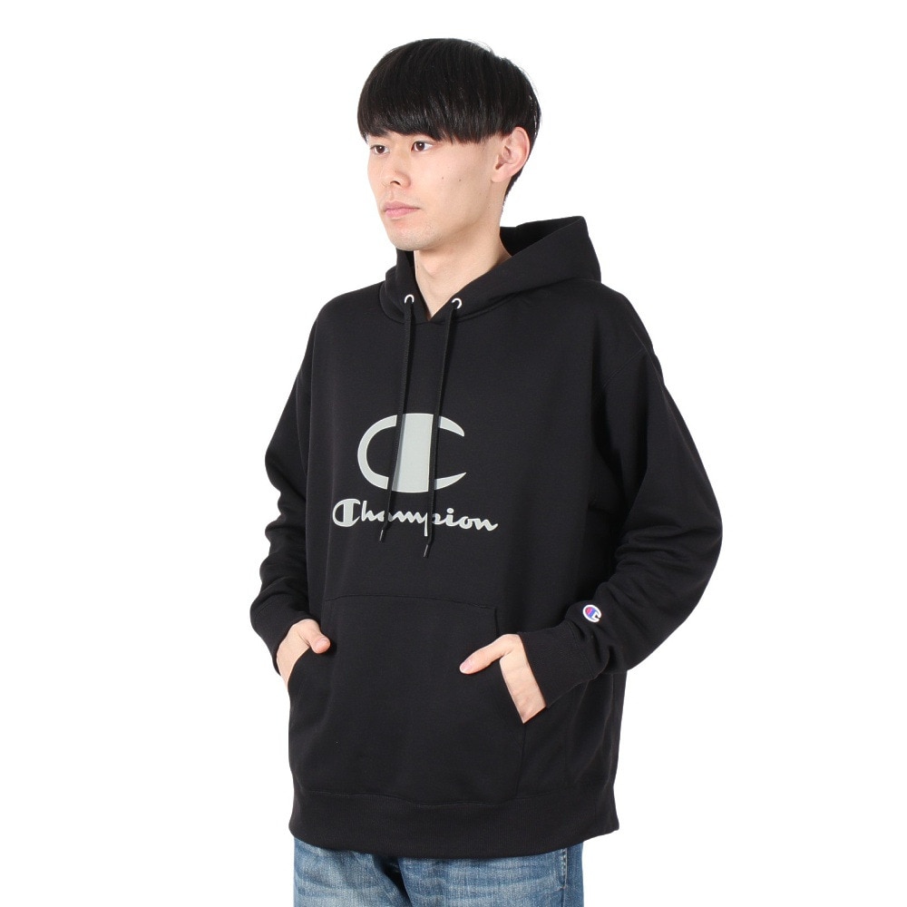 チャンピオン（CHAMPION）（メンズ）テックウィーブテリーフーデッドスウェットシャツ C3-BS120 090