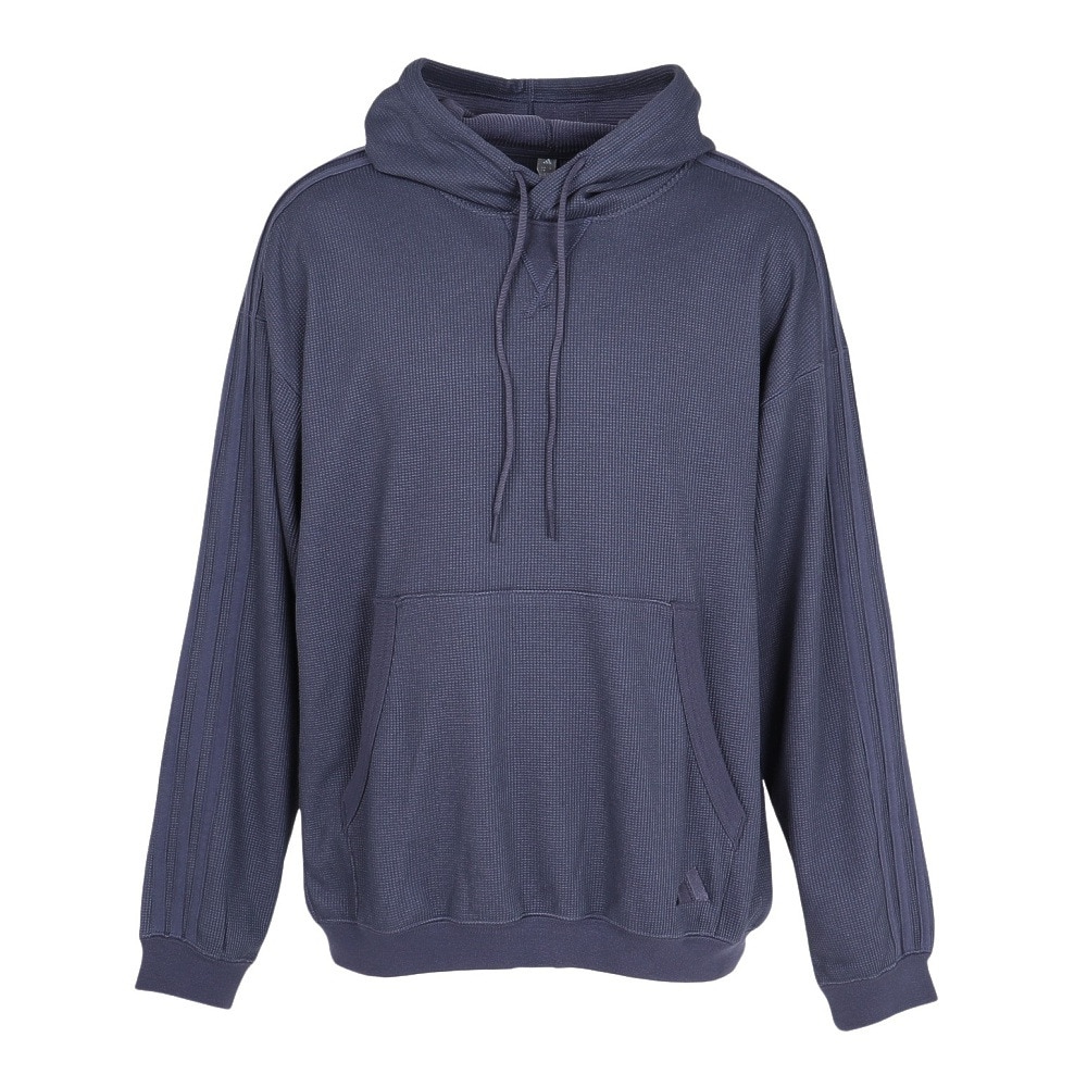 アディダス（adidas）（メンズ）ルーズフィット ワッフル プルオーバー パーカー NED56-KG0775