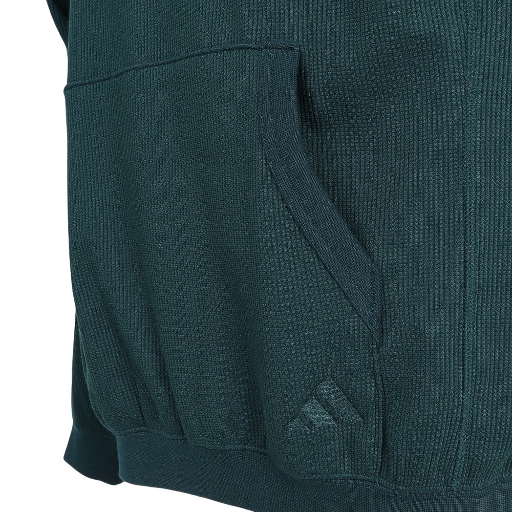 アディダス（adidas）（メンズ）ルーズフィット ワッフル プルオーバー パーカー NED56-KG0776