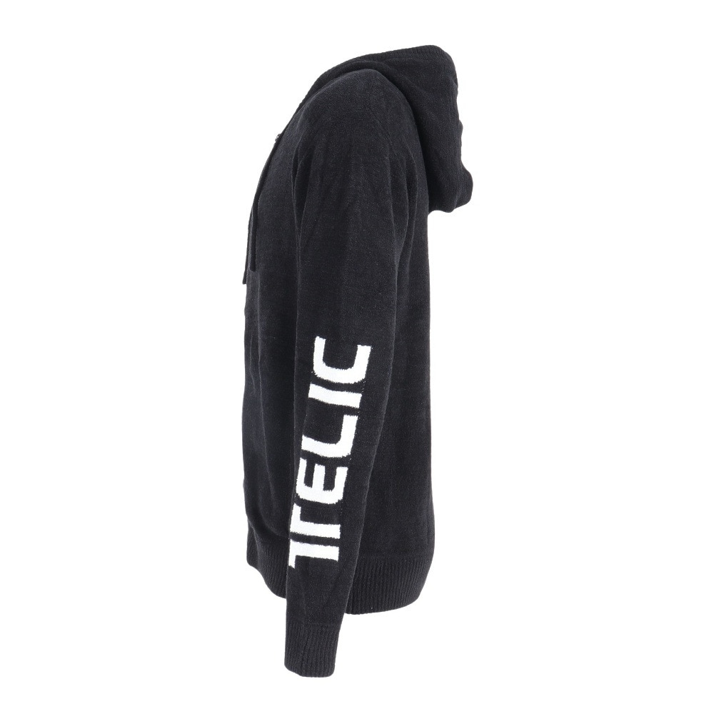 TELIC（メンズ）ベーシックロゴフルジップパーカー TL-C003JK BLK リカバリーウェア RECOVERY