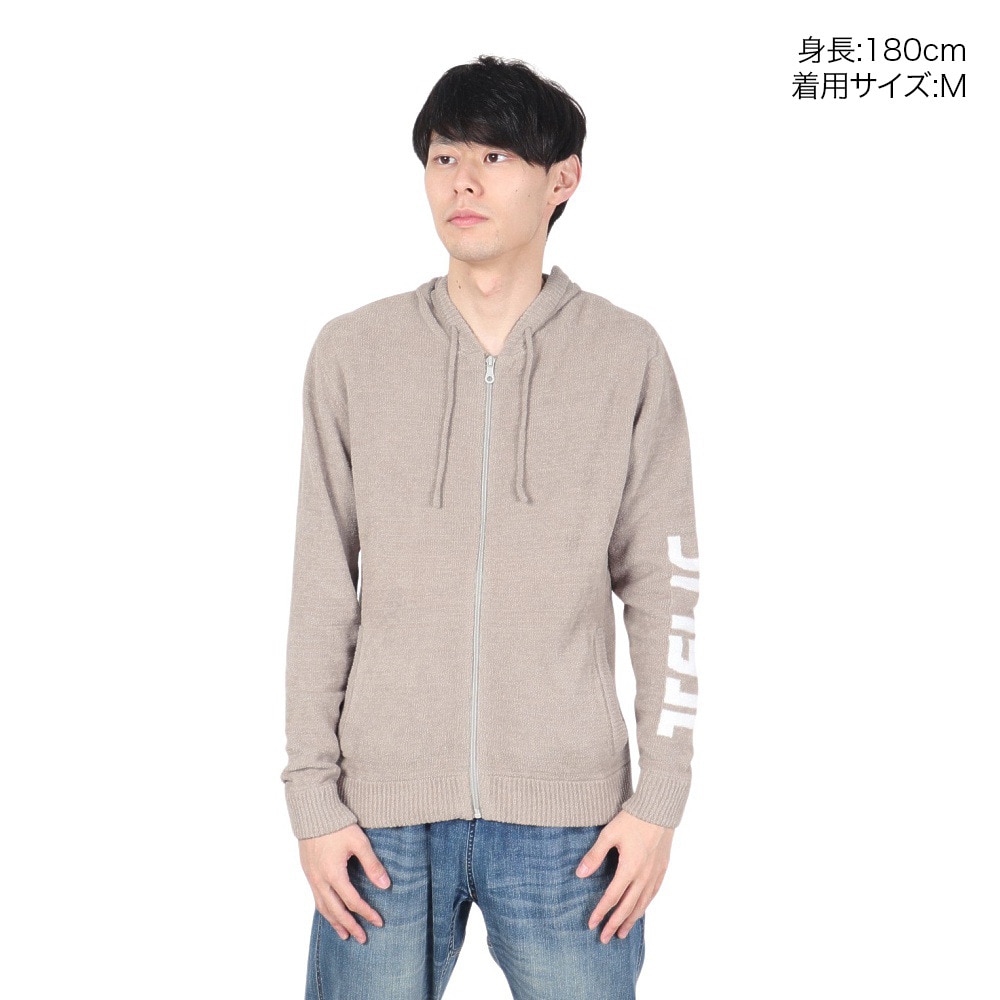 TELIC（メンズ）ベーシックロゴフルジップパーカー TL-C003JK GRY リカバリーウェア RECOVERY
