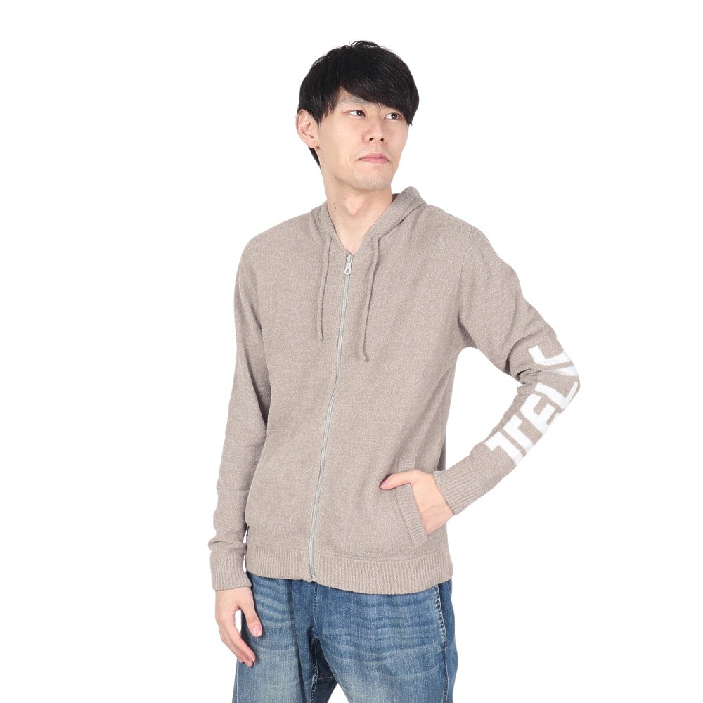 TELIC（メンズ）ベーシックロゴフルジップパーカー TL-C003JK GRY リカバリーウェア RECOVERY