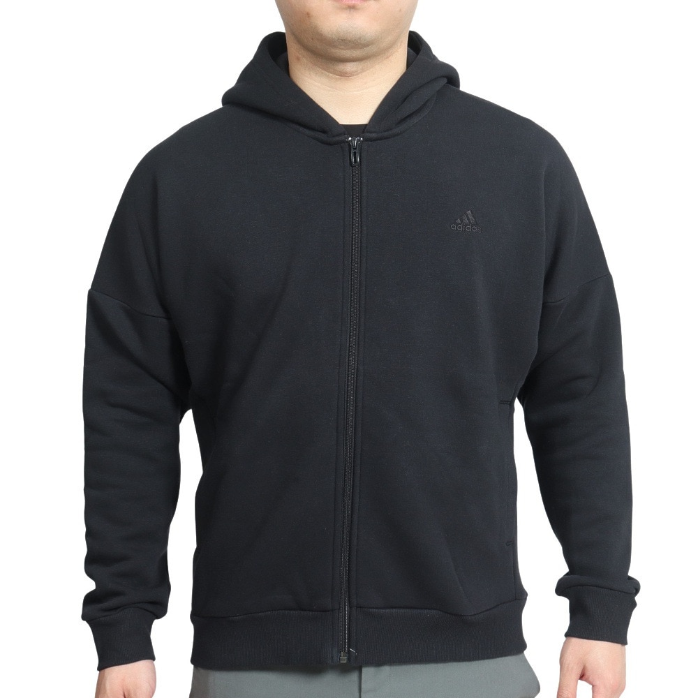 adidas （アディダス）半袖フード　フルジップスウェット
