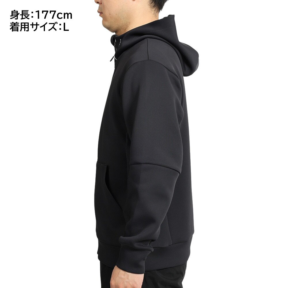 デュアリグ（DUARIG）（メンズ）WATER REPELLENT softcb フルジップフーディー 2F0003-TRSW-860TJ BLK