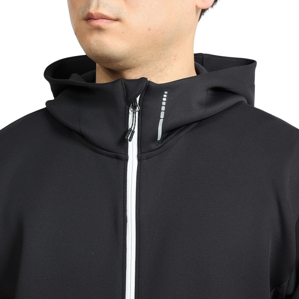 デュアリグ（DUARIG）（メンズ）WATER REPELLENT softcb フルジップフーディー 2F0003-TRSW-860TJ BLK