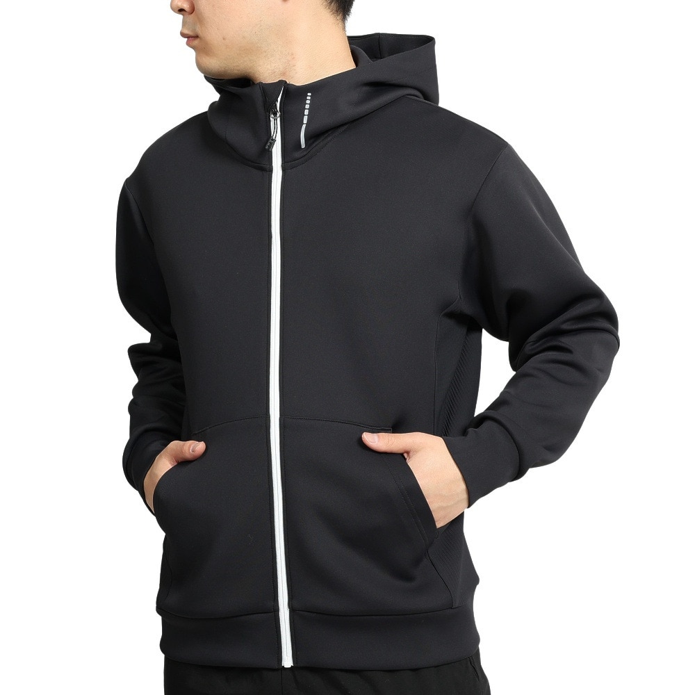デュアリグ（DUARIG）（メンズ）WATER REPELLENT softcb フルジップフーディー 2F0003-TRSW-860TJ BLK