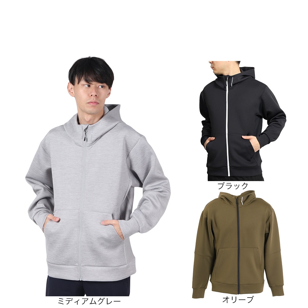 デュアリグ（DUARIG）（メンズ）WATER REPELLENT softcb フルジップフーディー 2F0003-TRSW-860TJ MGRY