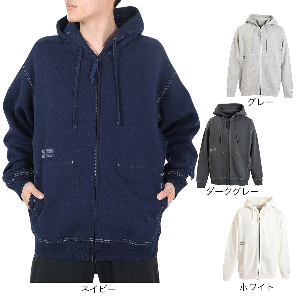 ニューバランス（new balance）（メンズ）パーカー メンズ 裏起毛 1000 スウェットブラック AMJ25072PHM
