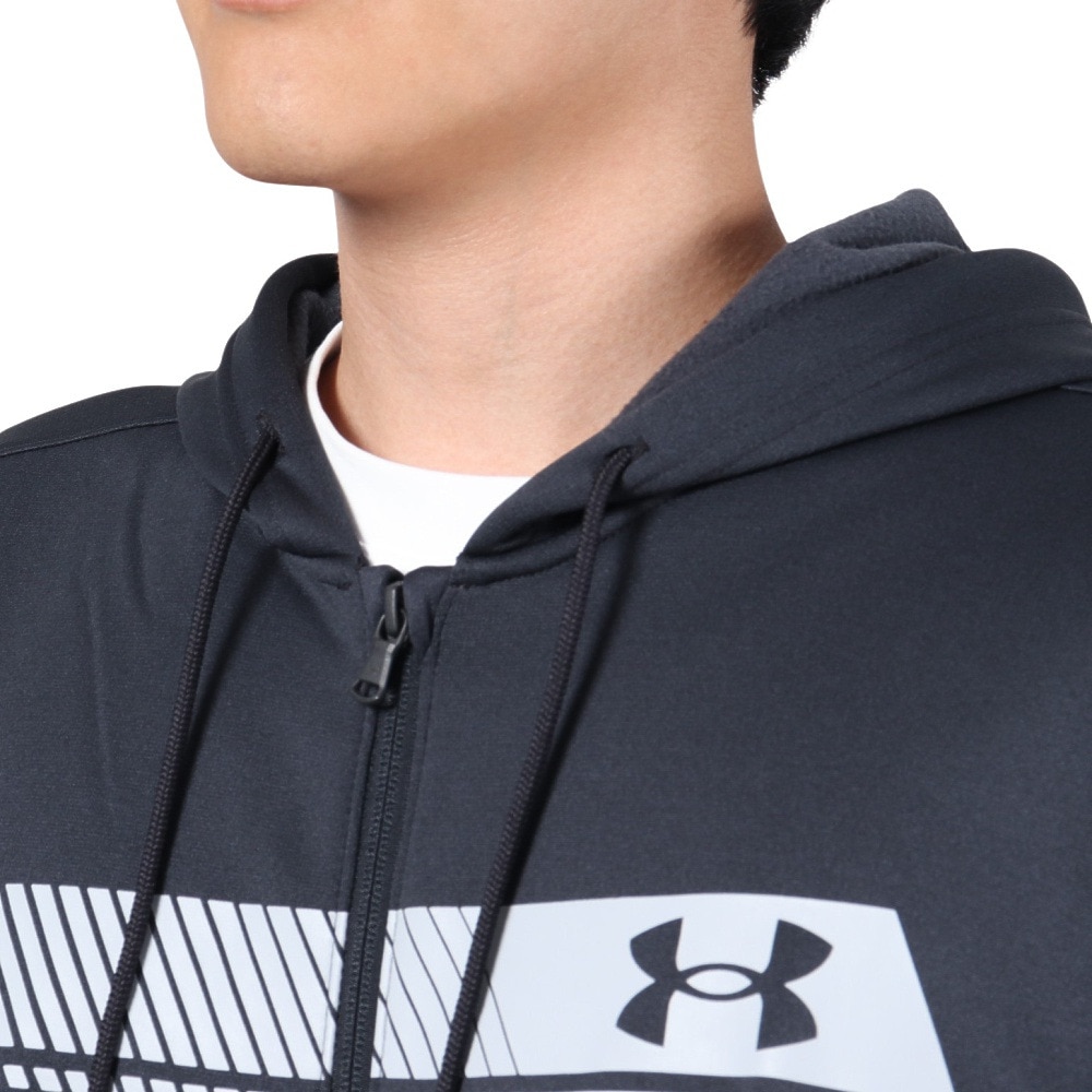 アンダーアーマー（UNDER ARMOUR）（メンズ）パーカー メンズ アーマーフリース BAR ロゴフルジップフーディー 1381329 001