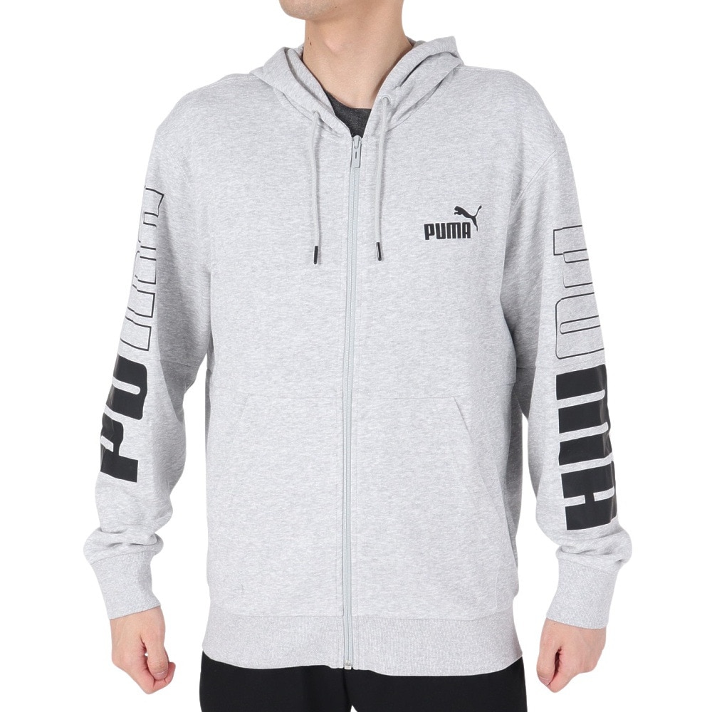プーマ（PUMA）（メンズ）パーカー メンズ PUMA POWER カラーブロック  678487 04 LGRY