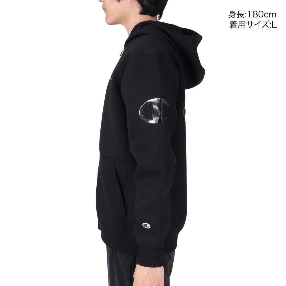 チャンピオン（CHAMPION）（メンズ）テックウィーブ 3LS ジップフーデッド スウェットシャツ C3-YS101 090
