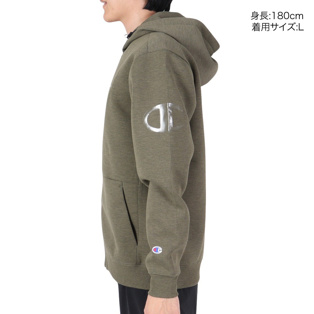 チャンピオン（CHAMPION）（メンズ）テックウィーブ 3LS ジップフーデッド スウェットシャツ C3-YS101 622