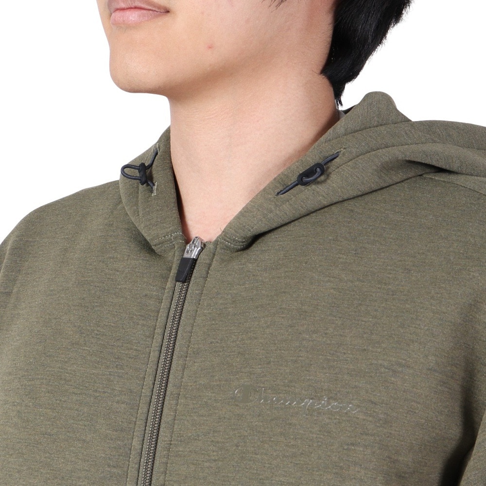 チャンピオン（CHAMPION）（メンズ）テックウィーブ 3LS ジップフーデッド スウェットシャツ C3-YS101 622