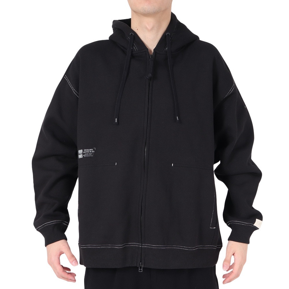 ニューバランス（new balance）（メンズ）1000 フルジップフーディ オーバーサイズ AMJ35101BK
