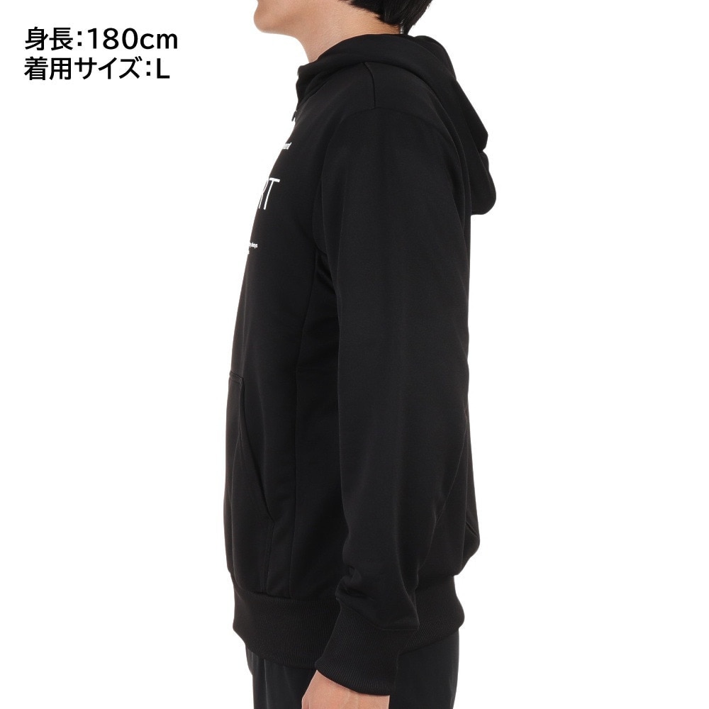 デサント（DESCENTE）（メンズ）ライトスムーススウェット フルジップフーディー DMMWJF20 BK