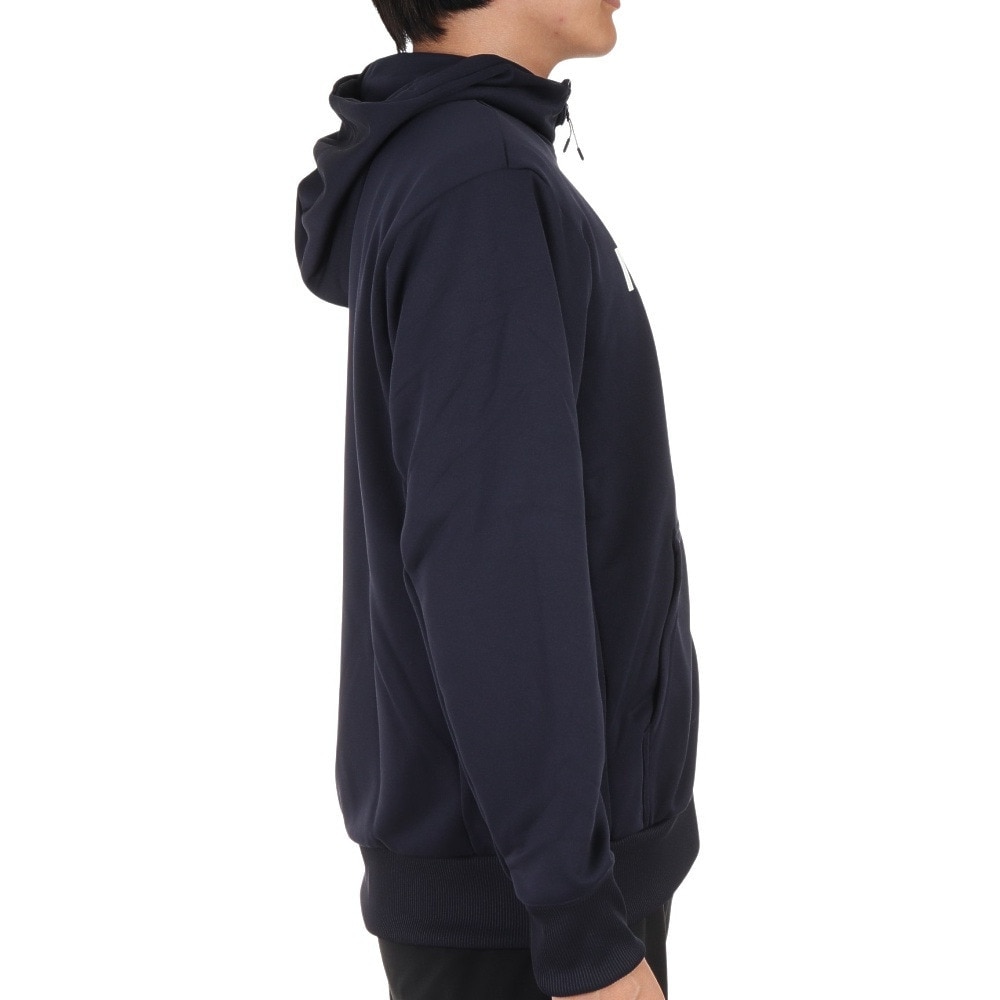 デサント（DESCENTE）（メンズ）ライトスムーススウェット フルジップフーディー DMMWJF20 NV