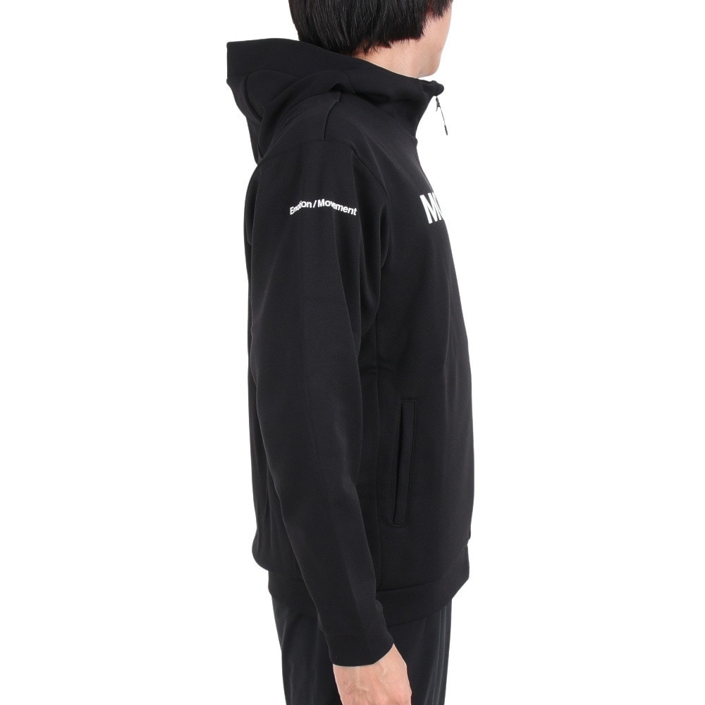 デサント（DESCENTE）（メンズ）S.F.TECH SHIELD ソフトウォーム フルジップフーディー DMMWJF24 BK