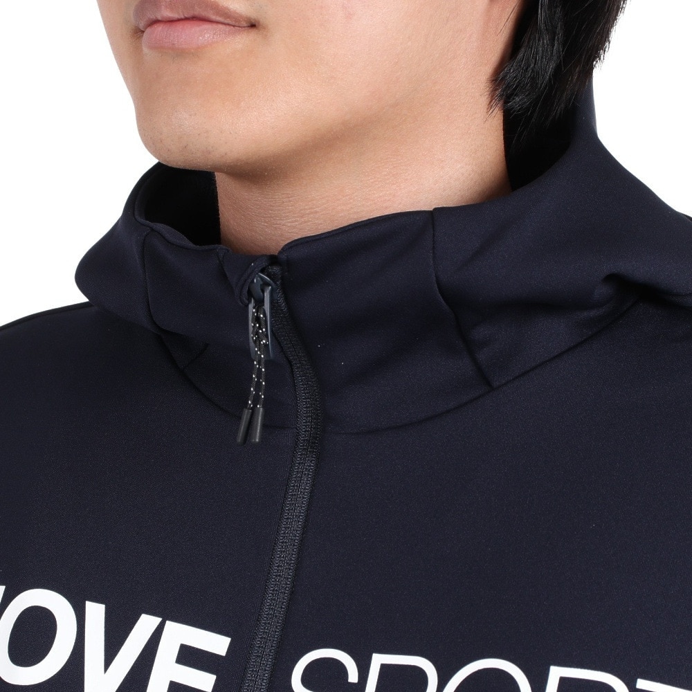 デサント（DESCENTE）（メンズ）S.F.TECH SHIELD ソフトウォーム フルジップフーディー DMMWJF24 NV