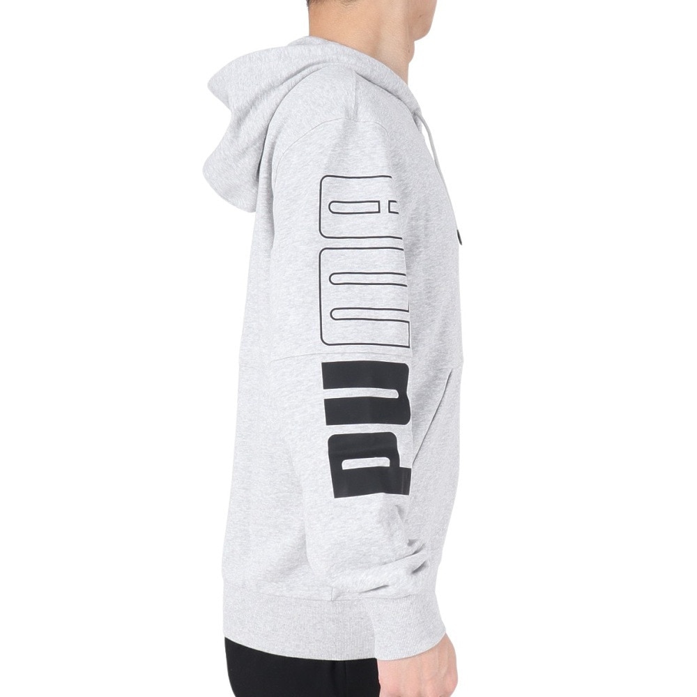 プーマ（PUMA）（メンズ）パーカー メンズ PUMA POWER カラーブロック フーデッド ジャケット 678487 04 LGRY