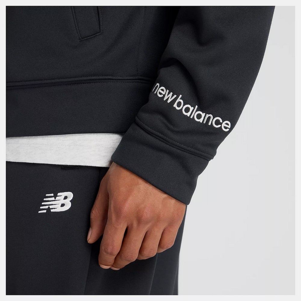 ニューバランス（new balance）（メンズ）ダブルニット フーディー ジャケット AMJ53174BK