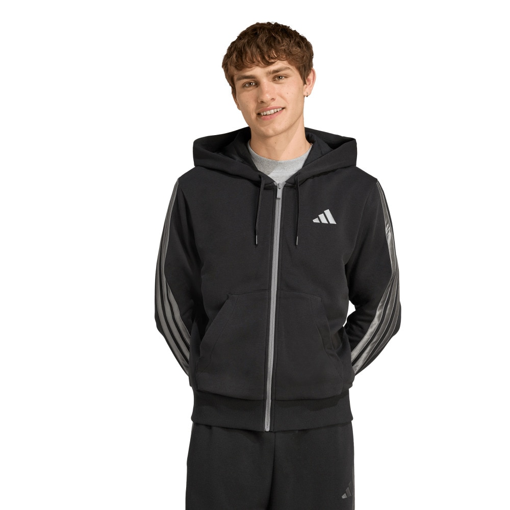 アディダス（adidas）（メンズ）ホリデー スリーストライプス フルジップ パーカー JVI19-JM1695
