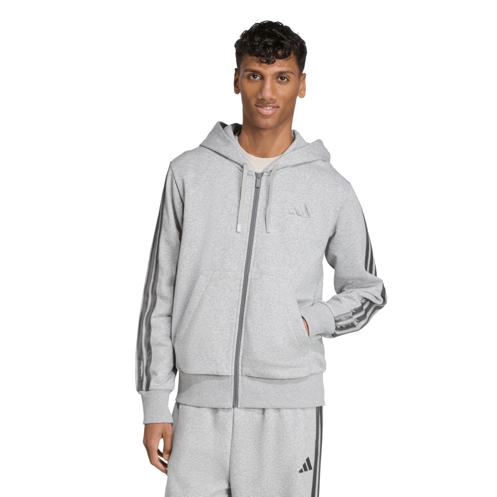 アディダス（adidas）（メンズ）ホリデー スリーストライプス フルジップ パーカー JVI19-JM1696