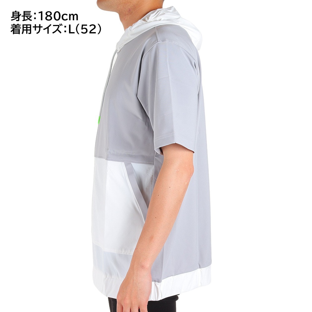 ウィッテム（HUITIEME）（メンズ）パーカーメンズ ハイブリット 半袖フーディ 191-26440-013
