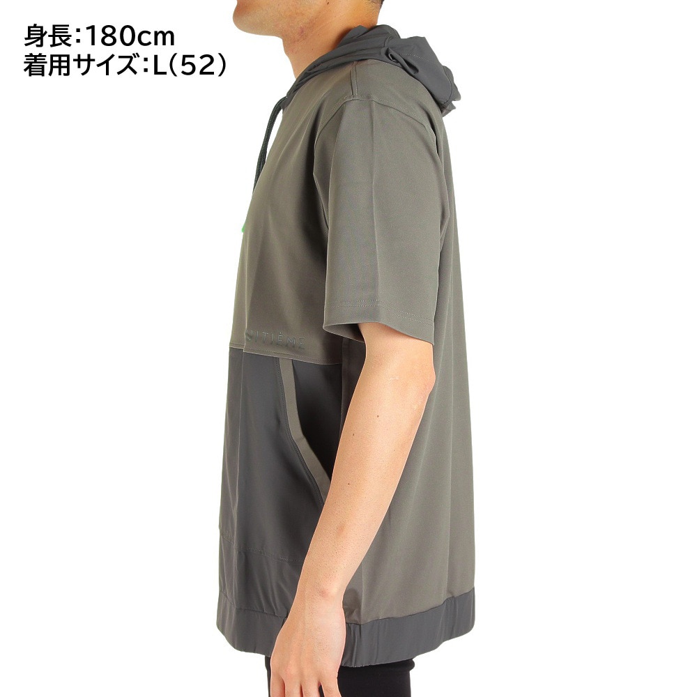 ウィッテム（HUITIEME）（メンズ）パーカー メンズ ハイブリット 半袖フーディ 191-26440-028