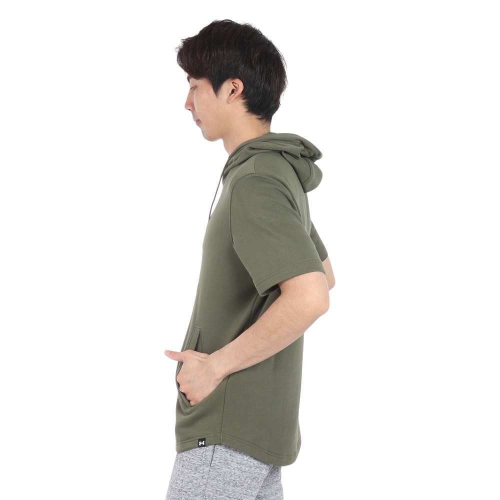 アンダーアーマー（UNDER ARMOUR）（メンズ）半袖パーカー Tシャツ メンズ プロジェクトロック テリー フーディー 1377427 390