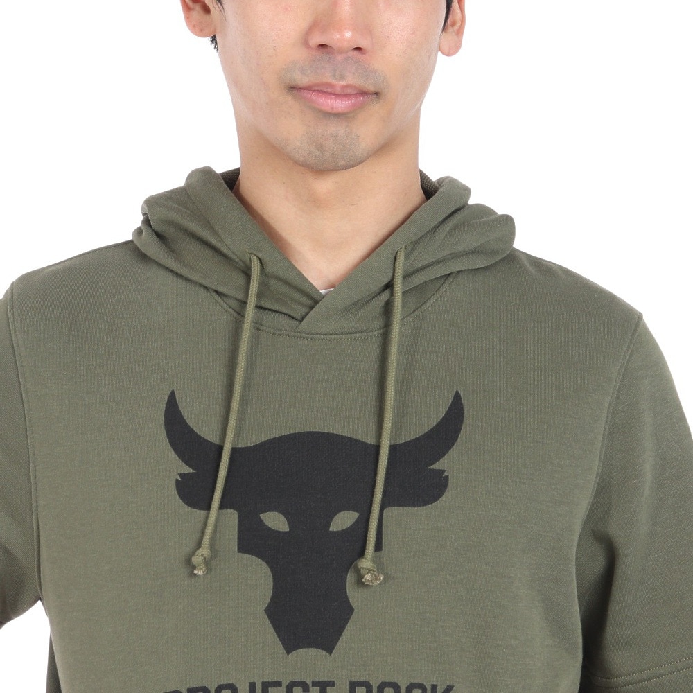 アンダーアーマー（UNDER ARMOUR）（メンズ）半袖パーカー Tシャツ メンズ プロジェクトロック テリー フーディー 1377427 390