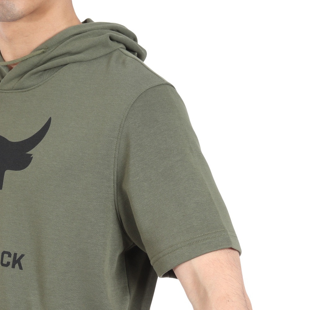 アンダーアーマー（UNDER ARMOUR）（メンズ）半袖パーカー Tシャツ メンズ プロジェクトロック テリー フーディー 1377427 390