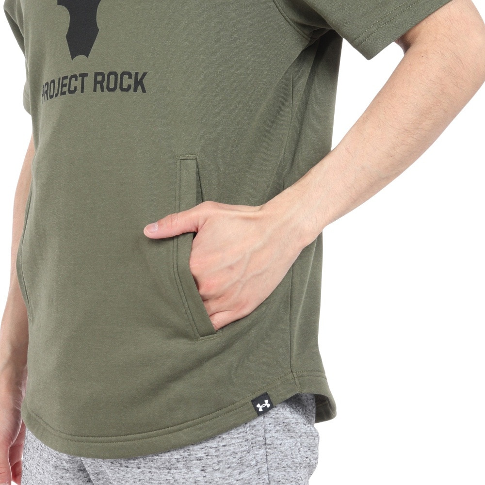 アンダーアーマー（UNDER ARMOUR）（メンズ）半袖パーカー Tシャツ メンズ プロジェクトロック テリー フーディー 1377427 390