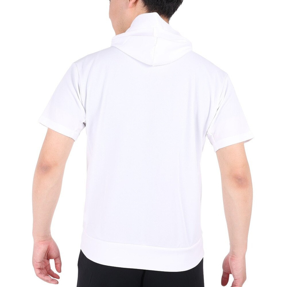 デサント（DESCENTE）（メンズ）半袖パーカー メンズ フルジップフーディー DX-C2439 WH