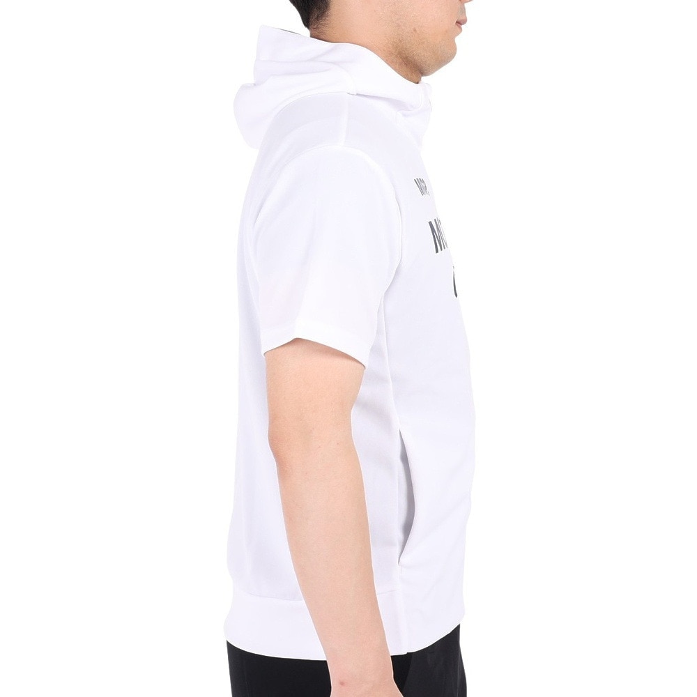 デサント（DESCENTE）（メンズ）半袖パーカー メンズ フルジップフーディー DX-C2439 WH