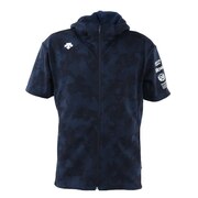 デサント（DESCENTE）（メンズ）Move Sport 半袖フーデッドジャケット グラフィックスウェット DMMTJF22 NV