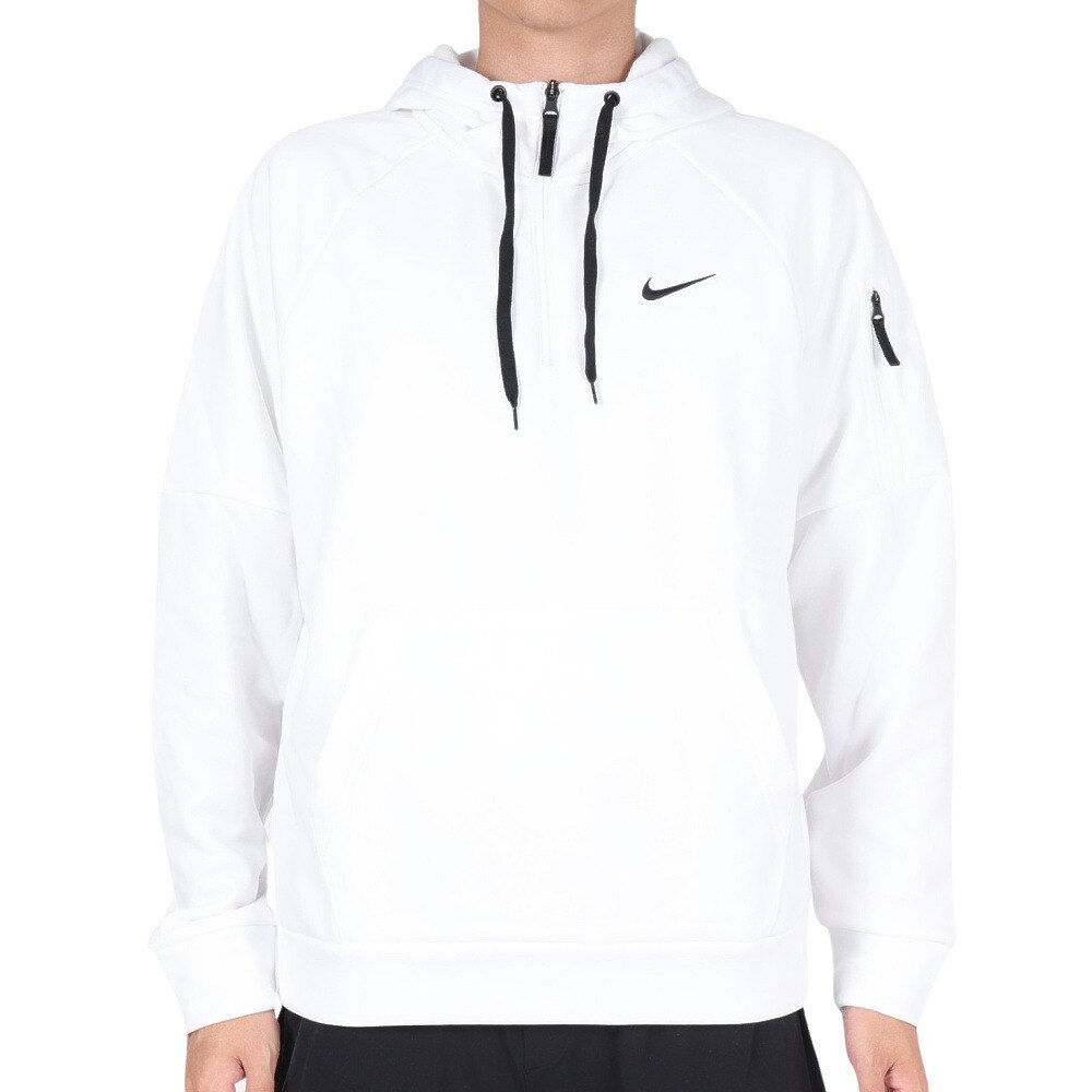ナイキ（NIKE）（メンズ）Therma-FIT 1/4ジップ フィットネスパーカー DQ4845-100 ホワイト