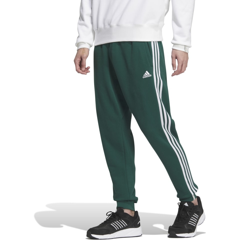 アディダス（adidas）（メンズ）エッセンシャルズ プラス レギュラーフィット スリーストライプス フレンチテリー カフパンツ KWF03-JH1059