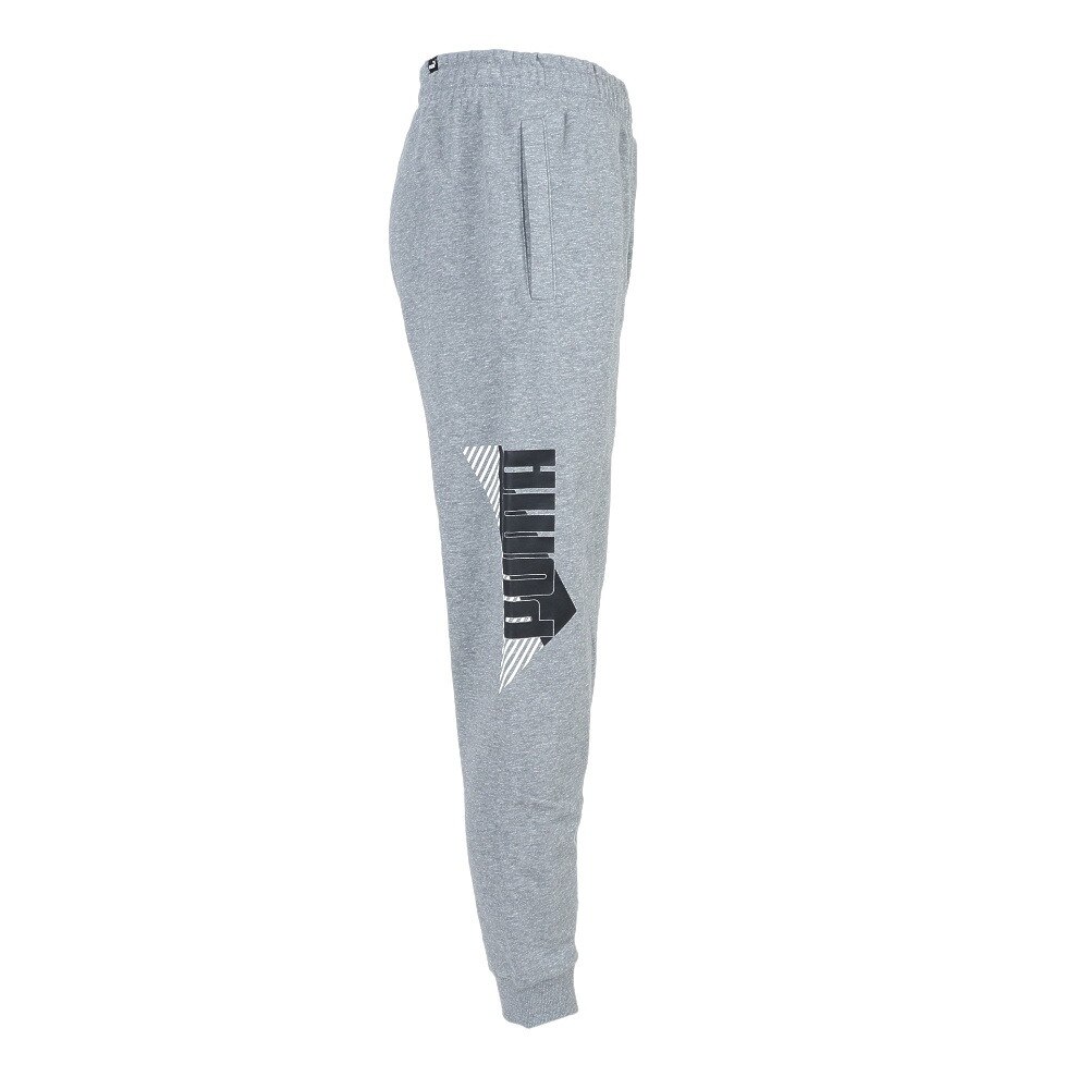 プーマ（PUMA）（メンズ）PUMA POWER ロゴ スウェットパンツ 672517 03 GRY
